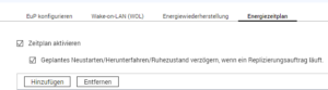 QNAP - Zeitplan aktivieren