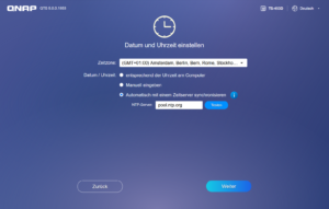 QNAP - Zeiteinstellungen