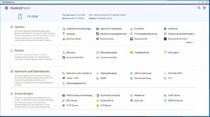 Screenshot der Systemsteuerung von QNAP