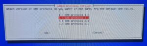 OPNsense Backup Datenträgerklon SMB-Protokoll wählen