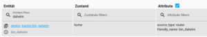 Home Assistant Übersicht Zustand und Attribute eines Device Trackers