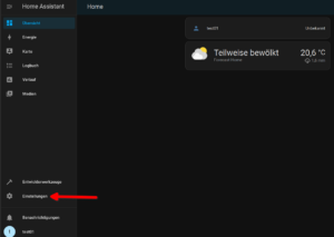 Home Assistant Einstellungen
