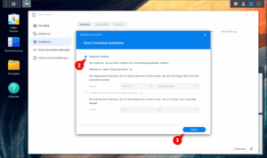 Auswahlmenü Portaltyp