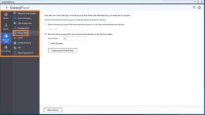 Screenshot des ControlPanel und Netzwerk und Dateidienste