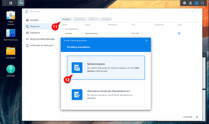 Auswahl Portaltyp Webdienstportal