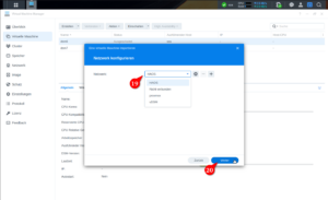 VMM Auswahl Netzwerk für die VM