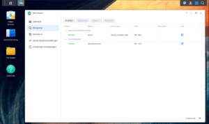 Listenansicht mit dem neu angelegten benutzerdefinierten Portal und dem Standardportal
