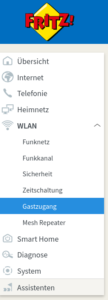 Fritzbox WLAN Gastzugang