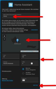 Home Assistant Erstkonfiguration