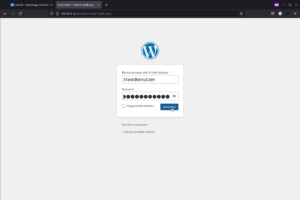 Ansicht Anmeldemaske zum WordPress Dashboard