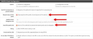 pfSense IPv6 DHCP Client