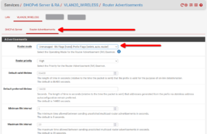 pfSense IPv6 Router Advertisement