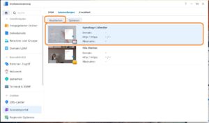 Screenshot über das Markieren von Synology Calendar 
