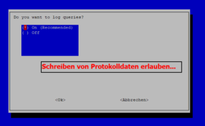 Pi-hole Protokolldaten anlegen