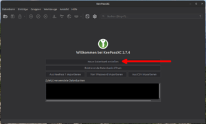 KeePassXC - Neue Datenbank erstellen