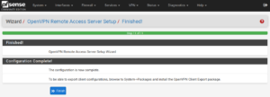 pfSense OpenVPN Server eingerichtet