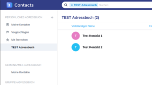 Synology Contacts Adressbuch gesichertes Google-Adressbuch