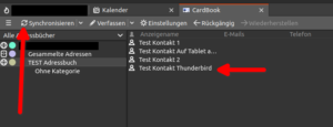 Synology Contacts Thunderbird Cardbook synchronisieren