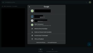 Synology Contacts Smartphone Konto auswählen