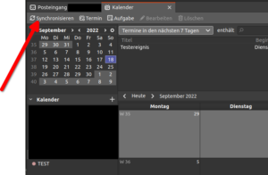Synology Kalender Thunderbird Synchronisation