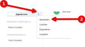 Synology Contacts Adressbuch erneut synchronisieren