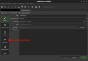KeePassXC Auto-Type konfigurieren