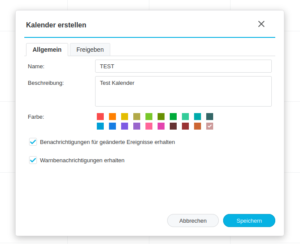 Synology Kalender Allgemein