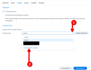 Synology NAS Firewall Profile 