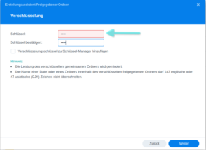 KeePass am NAS: Freigabe Passwort