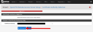 pfSense OpenVPN neue CA erstellen