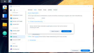 Synology NAS 2FA einrichten