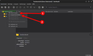 KeePassXC – Neue Gruppe anlegen und bearbeiten