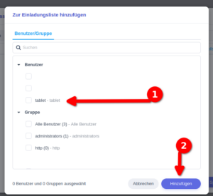 Synology Contacts Freigabe Benutzer*in