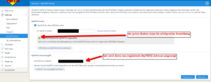 MyFRITZ!Konto eingerichtet