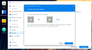 Synology NAS 2FA SecureSignIn