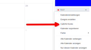 Synology Kalender CalDAV-Konto