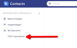 Synology Contacts Adressbuch angelegt