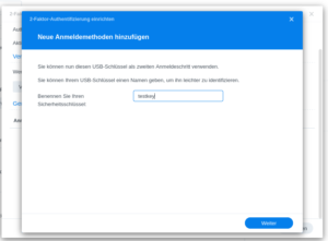 Synology Hardwarekey benennen