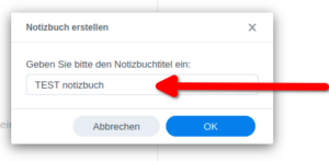 Synology Note Station Notizbuch benennen