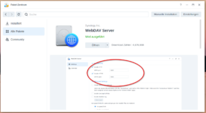 KeePass am NAS: WebDAV Server