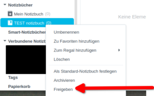 Synology Note Station freigeben