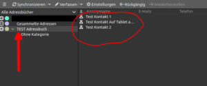 Synology Contacts Thunderbird Cardbook Test Adressbuch